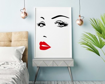 Eyes Lips - Girl Woman Face Make Up Fashion Love